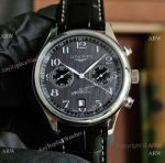 Copy Longines Master Complications Watches Black Dial Men Size